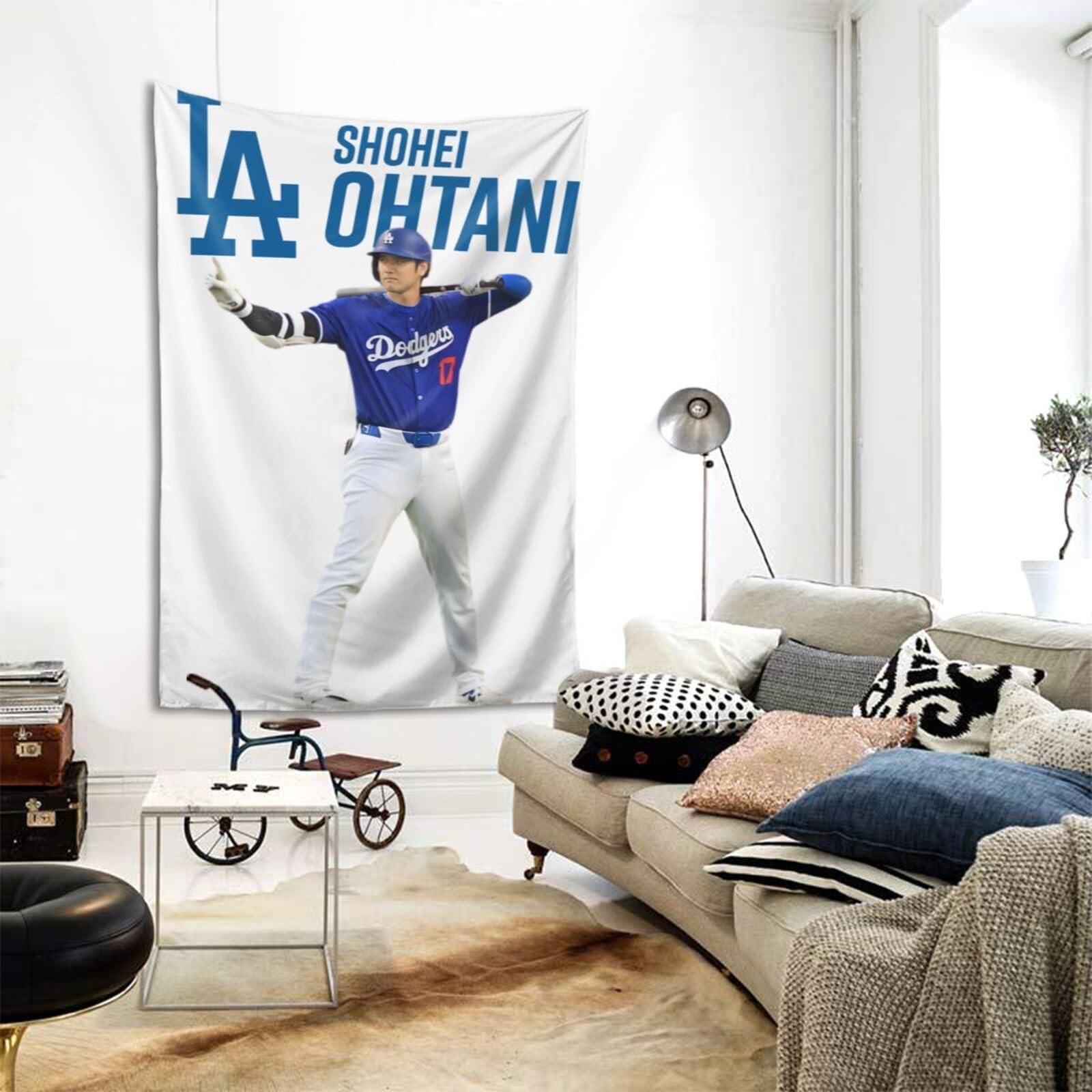 Amazon.co.jp: 大谷翔平 ドジャースタペストリー 写真ポスター 壁飾り