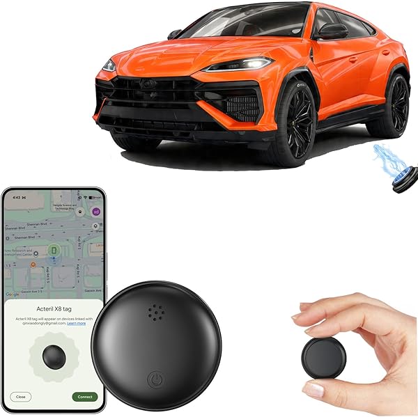 Android Smart Tag, Compatible con Google Find Hub (Sólo Android) Localizador GPS para Coche, Localizador Bluetooth, Impermeable IP67, GPS Coche localizador para Coches Sin cuota mensual - Negro - 1