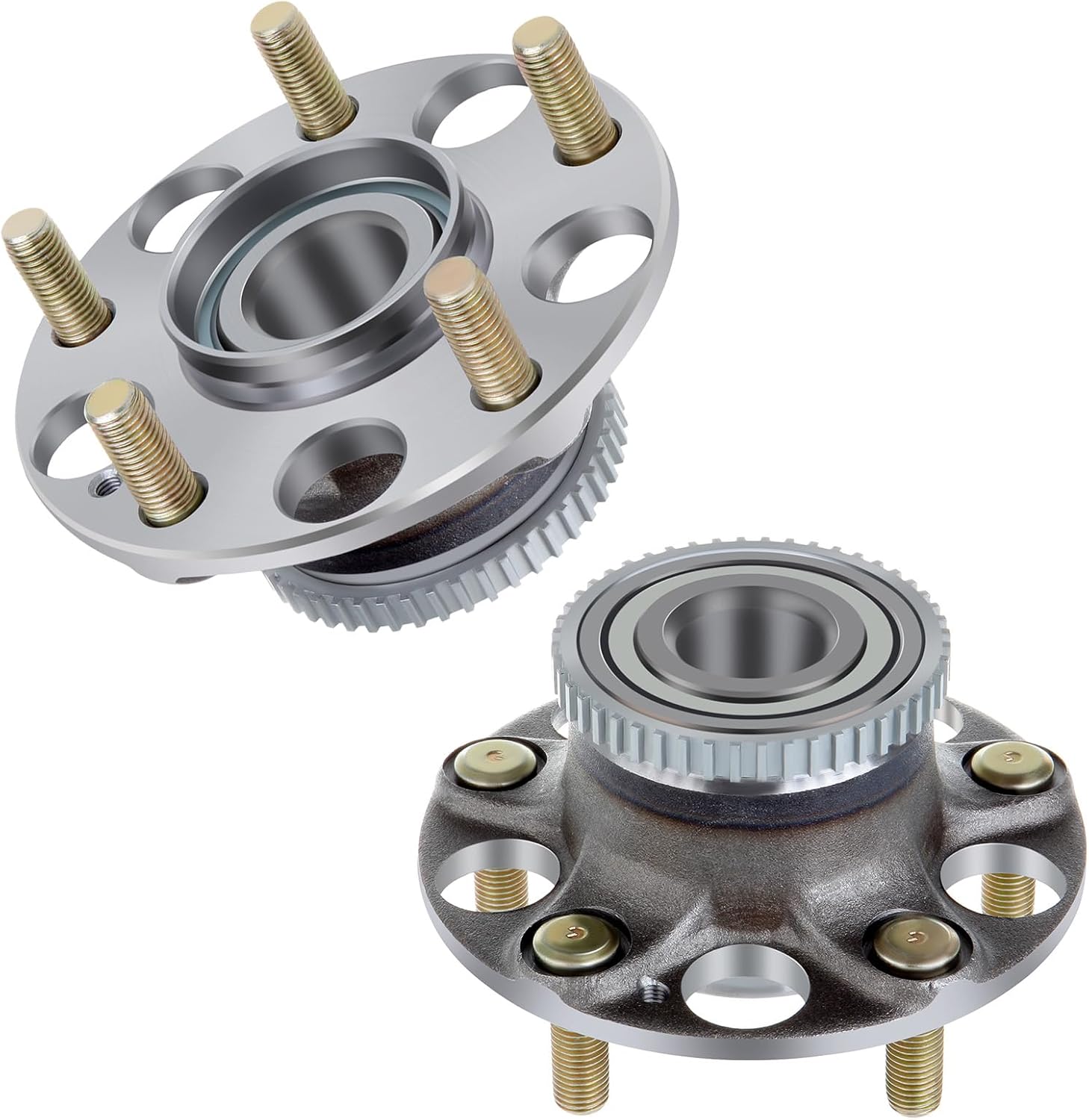 SCITOO 512188 Wheel Bearings and Hub Assembly 2003-2007 for Honda Accord 2004-2008 for Acura TL Rear Hub Bearing Set 5 Lugs 2 Pack