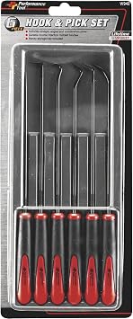 Performance Tool W942 6-Piece Hook and Pick Set