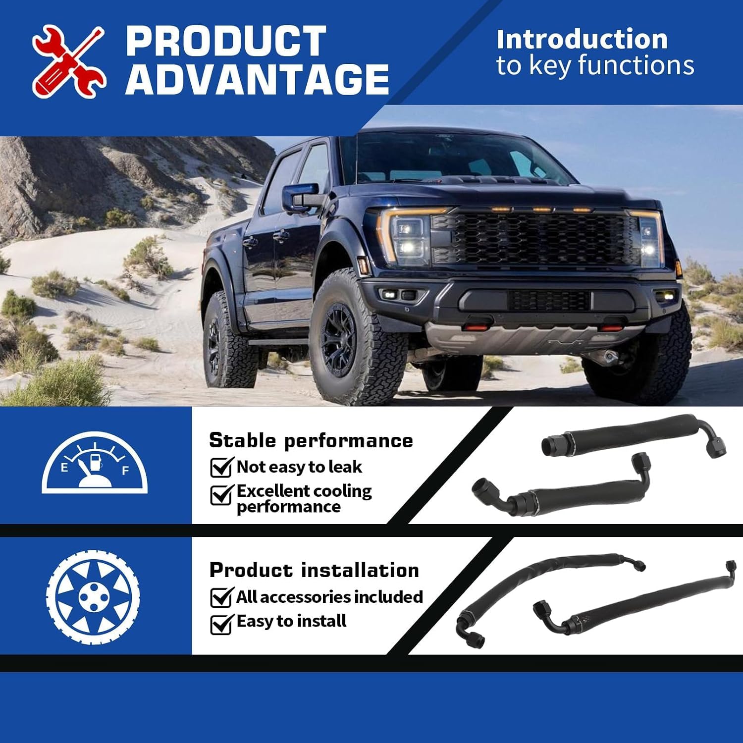 Turbocharger Coolant Line Kit Compatible with Expedition EcoBoost Navigator Transit 3.5L 2011-2024