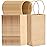Juvale Brown Gift Bags with Handles - 100-Pack Small (3.5 x 2.4 x 7 in) - Durable 120 GSM Paper Construction - Bulk Party Favor Bags - Plain Design for DIY Decorating & Branding