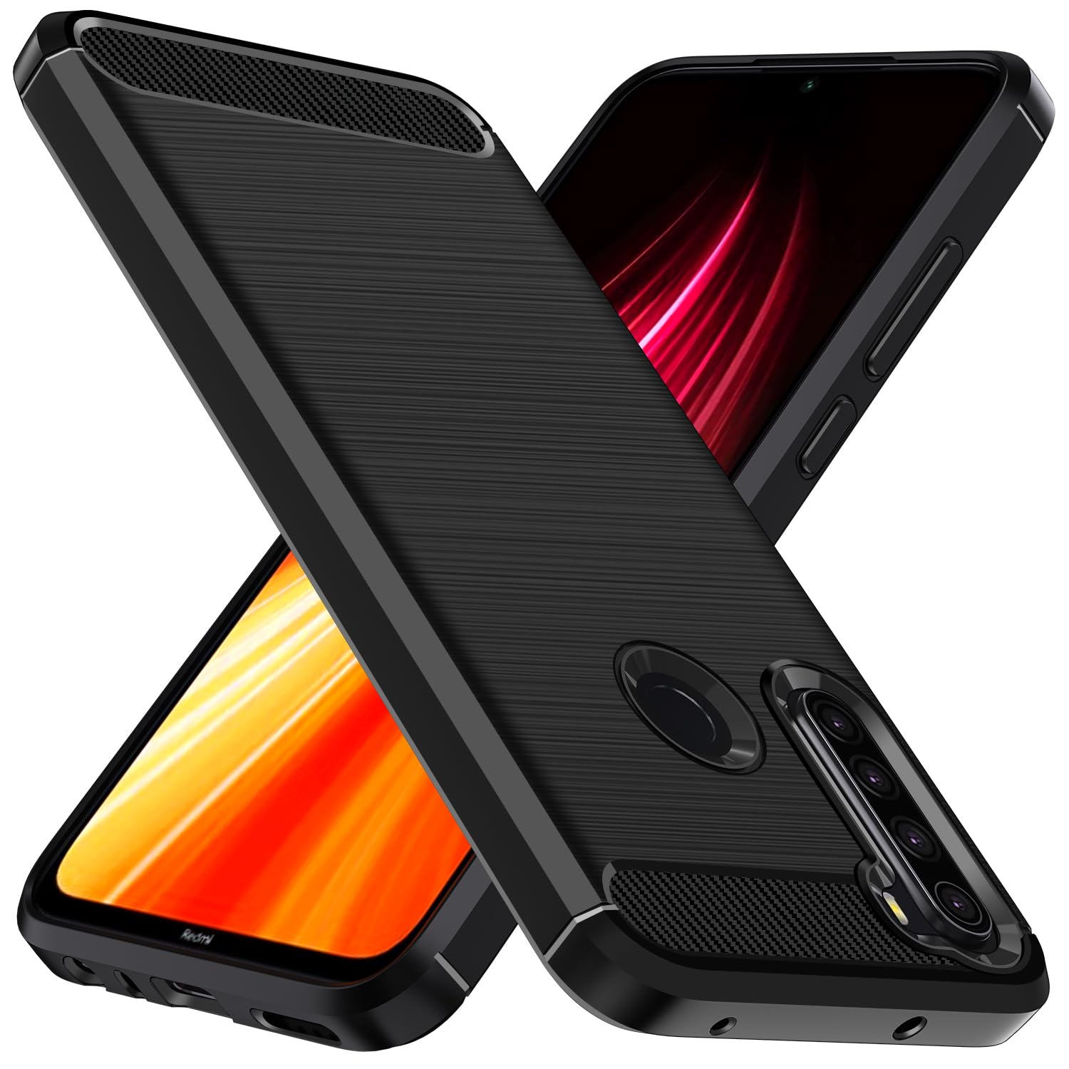 Fashion Case Pochette Silicone Noir pour Xiaomi Redmi Note 8 Pro Fiche