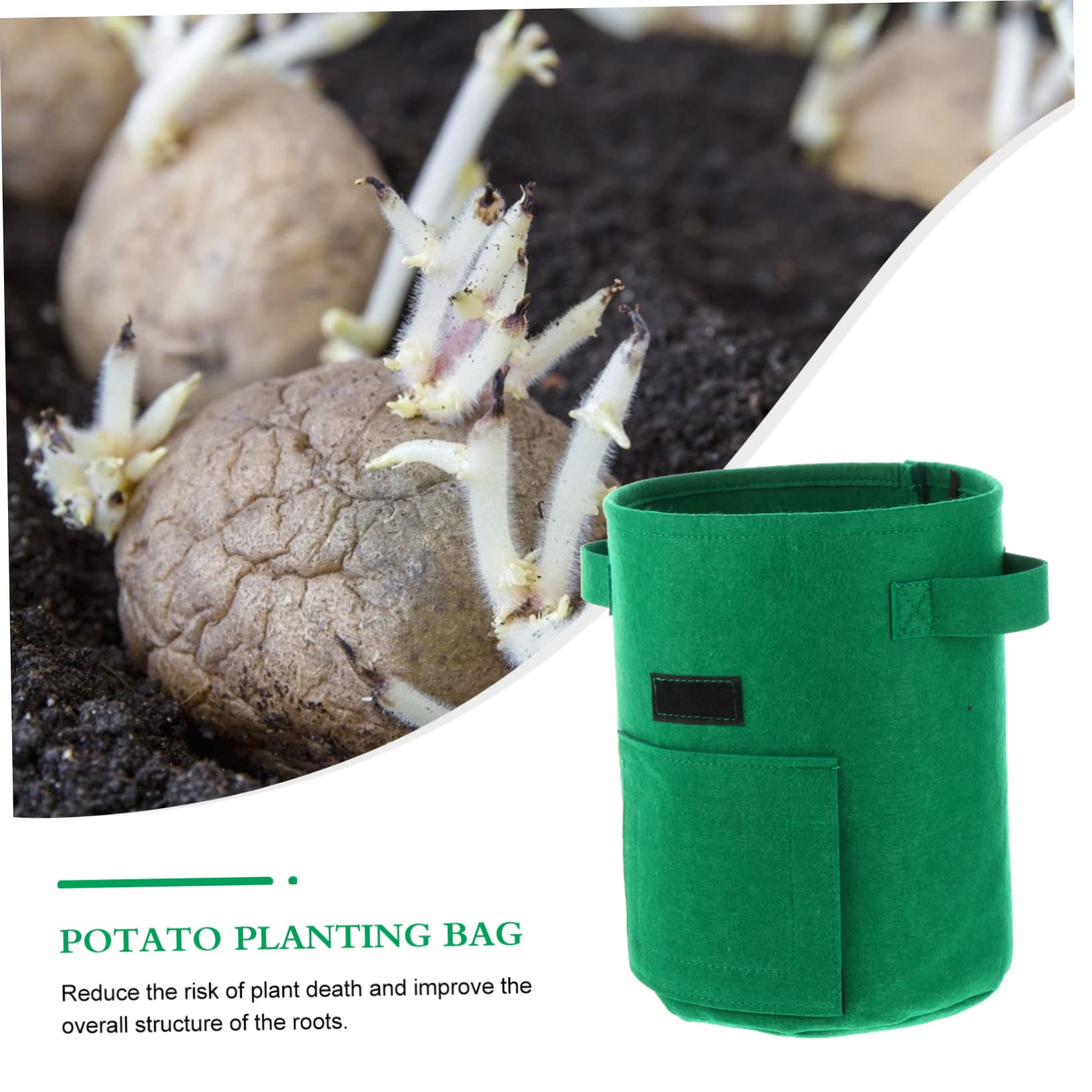 Toddmomy 2 Sätze Pflanzsack Atmungsaktive Pflanzenbeutel Für Kartoffeln Und Tomaten Gallonen Wasserdichtes Material Robust Und Wiederverwendbar 2 Stücke * 2