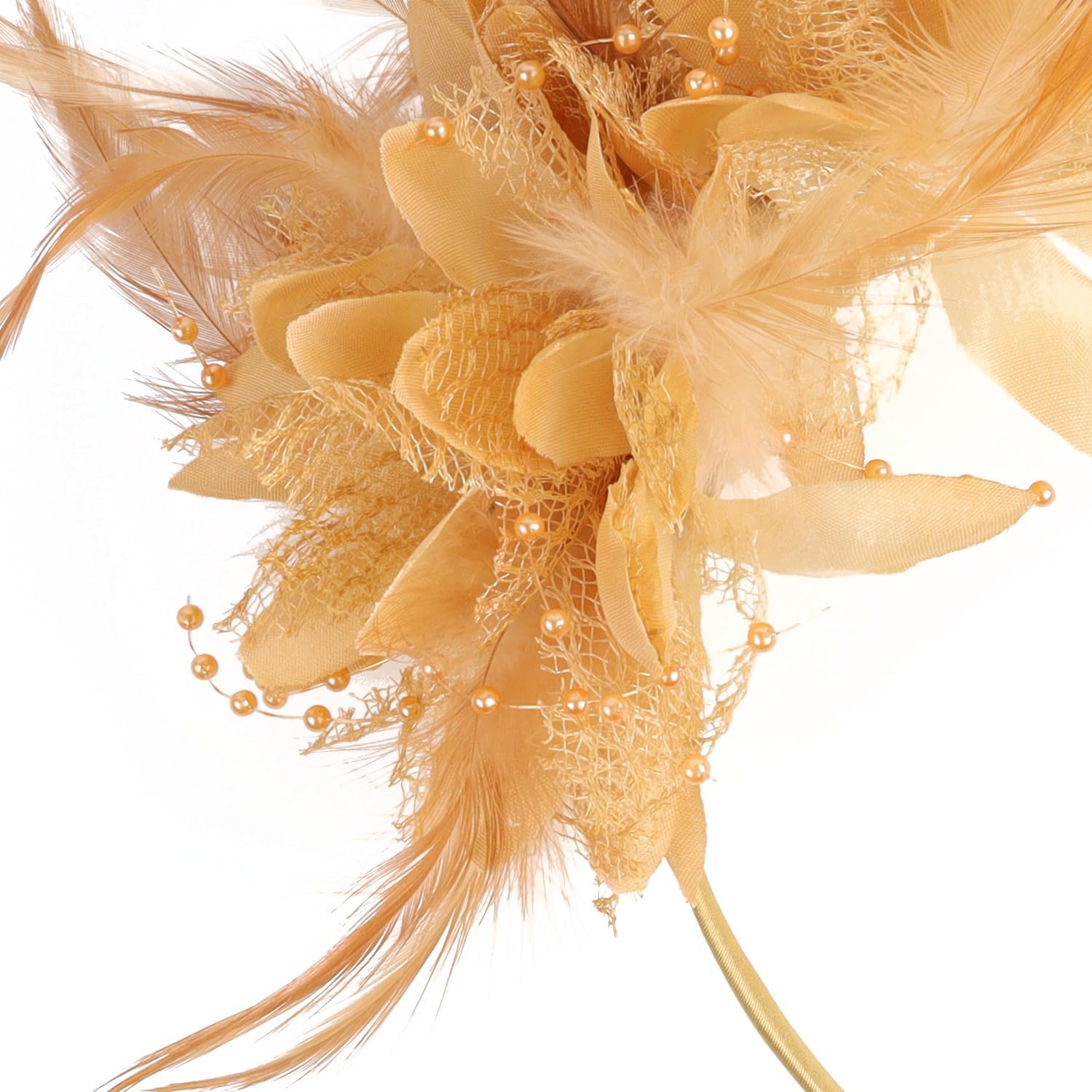 Gionforsy Women Fascinators Hats Feather Mesh Fascinator Headband Tea Party Hats Accessories for Women Wedding Cocktail - Image 4