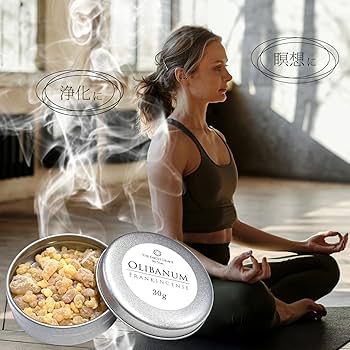 Amazon.co.jp: フランキンセンス お香 天然乳香 30g 缶入り 天然