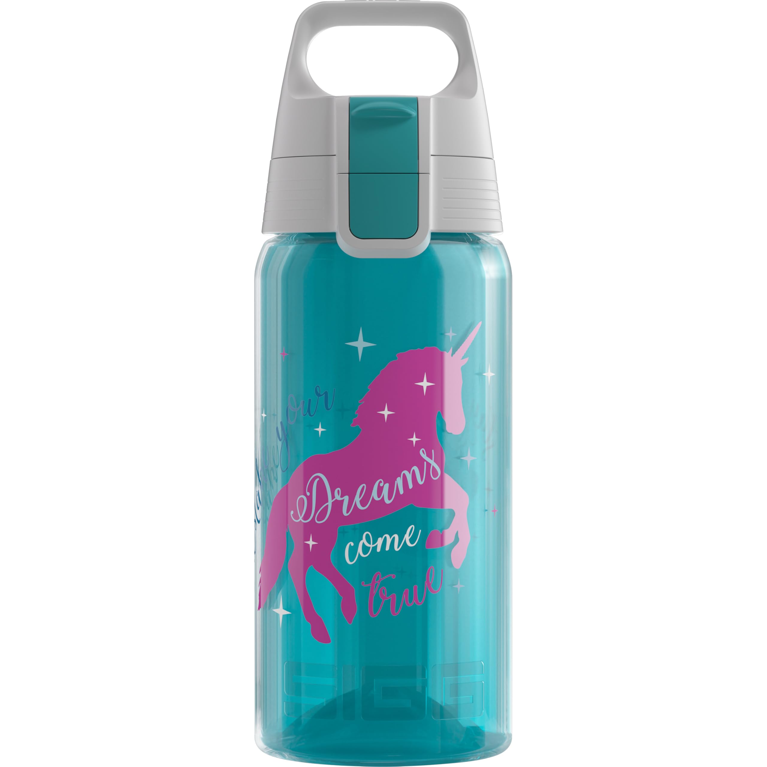 Sigg, Sports Water Bottle For Kids, Viva One Unicorn, Suitable For Carbonated Drinks, Leakproof, Dishwasher Safe, BPA Free