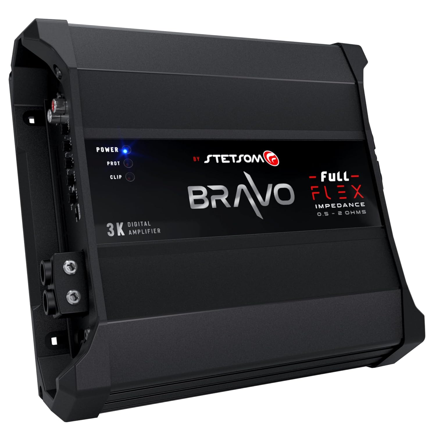 Stetsom Bravo Full Flex 3K - Mono Digital Amplifier, 3000W RMS, Smart & Auto Flexible Impedance 0.5-2 Ohms, Full Range Amplifier, Stable Power 3000W RMS from 0.5, 1, to 2 Ohms Impedance