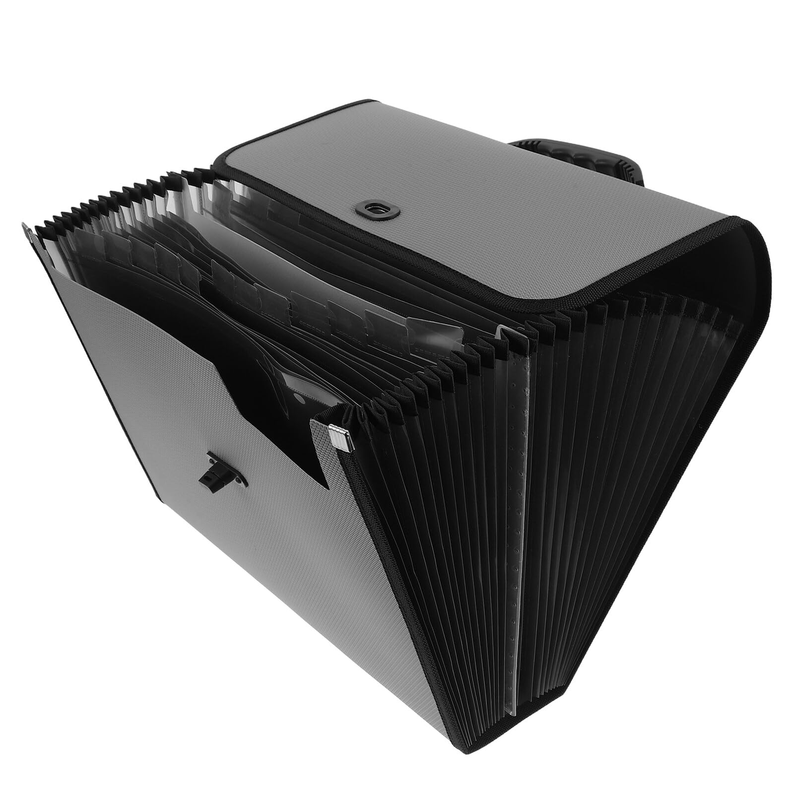 DOITOOL Cartella Espandibile Porta Documenti A4 in Plastico con 26 Tasche, Manico e Chiusura a Fibbia, Organizer Ufficio Portatile per Riunioni e Archiviazione Accademica