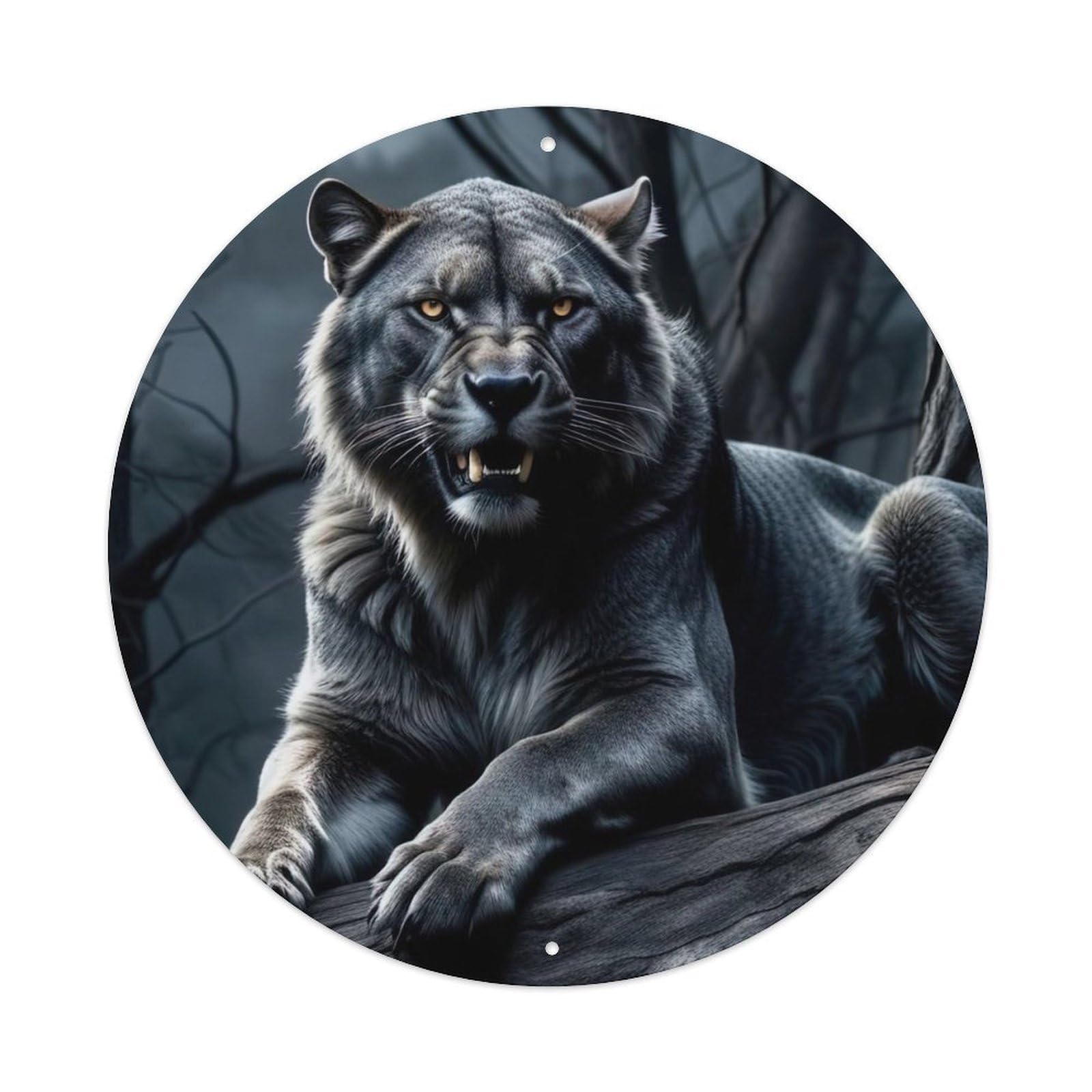 Animal Artwork Leopard in The Tree Metal Tin Sign