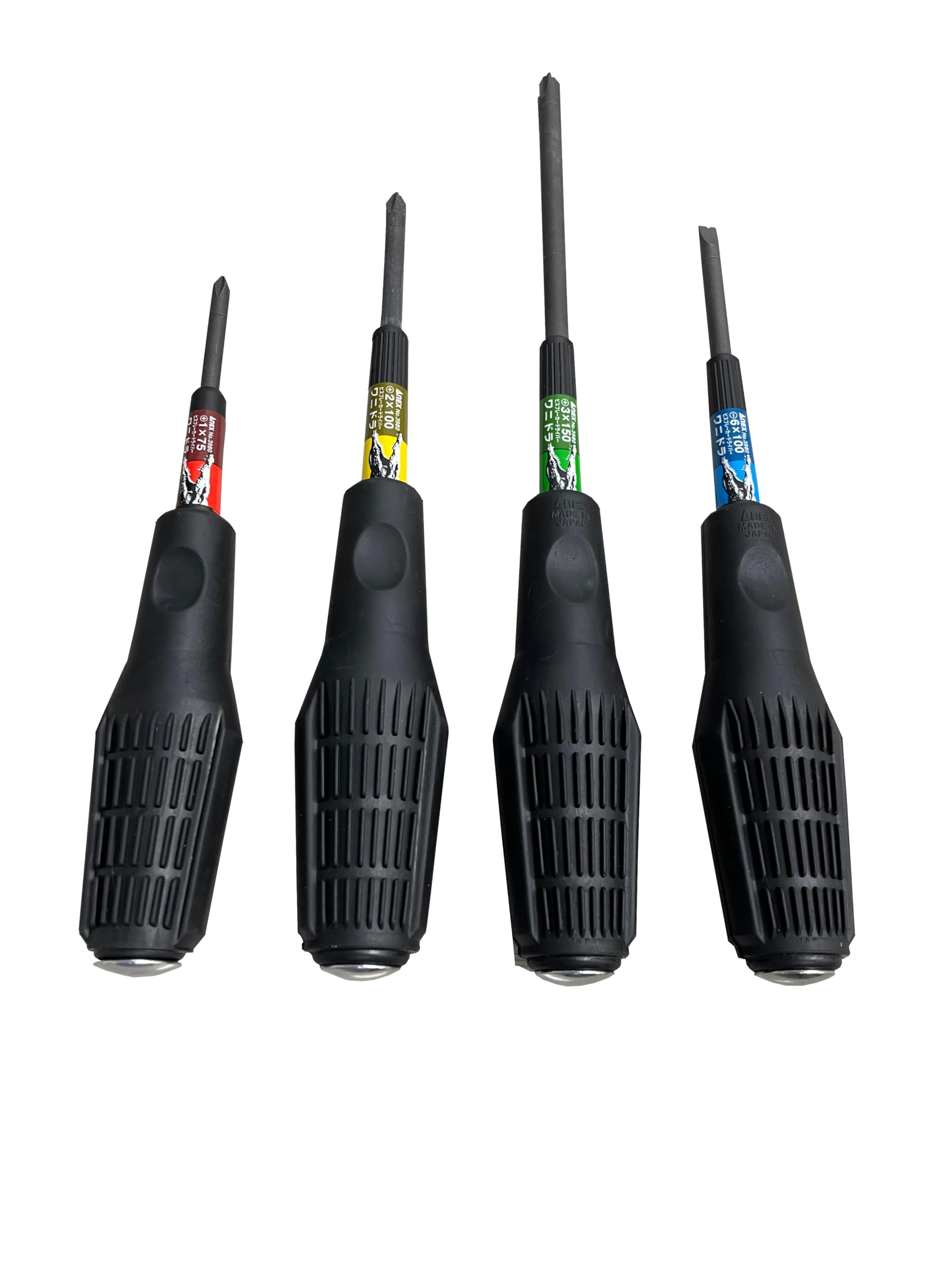 Anex Screwdriver, 4 Pack, Philips & Flat Head, Stripped