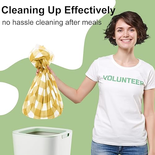 Vista 217 de misaya Paquete de 4 manteles desechables de búfalo, mantel de plástico impermeable de 54 x 108 pulgadas, manteles rectangulares a cuadros caqui