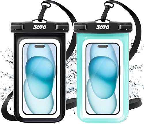 Miniatura 14 de JOTO - Paquete de 2 fundas impermeables universales para iPhone 17 Air 16 15 14 13 12 11 Plus Pro Max, bolsa seca para celular IPX8 XR X SE, Galaxy