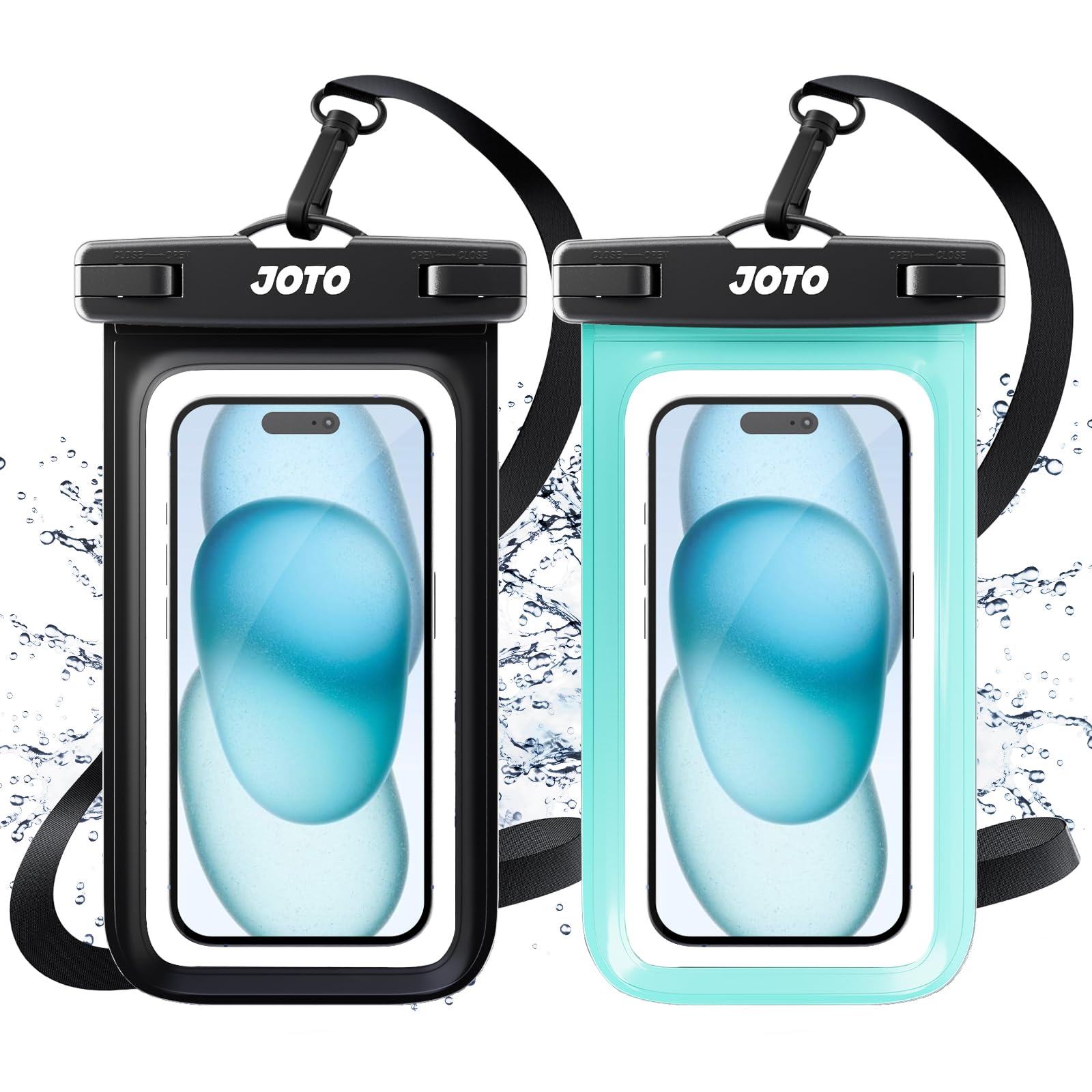 JOTO Up to 7" Universal Waterproof Phone Case for iPhone 17 Air 16 15 14 13 12 11 Plus Pro Max, IPX8 Cellphone Dry Bag XR X SE, Galaxy S23 S22 S21 S20+ S20 S10 Plus Note, Pixel -Black — Amazon image 19