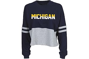 Women's NCAA School Graphic Cropped Retro Jersey: Michigan Wolverines