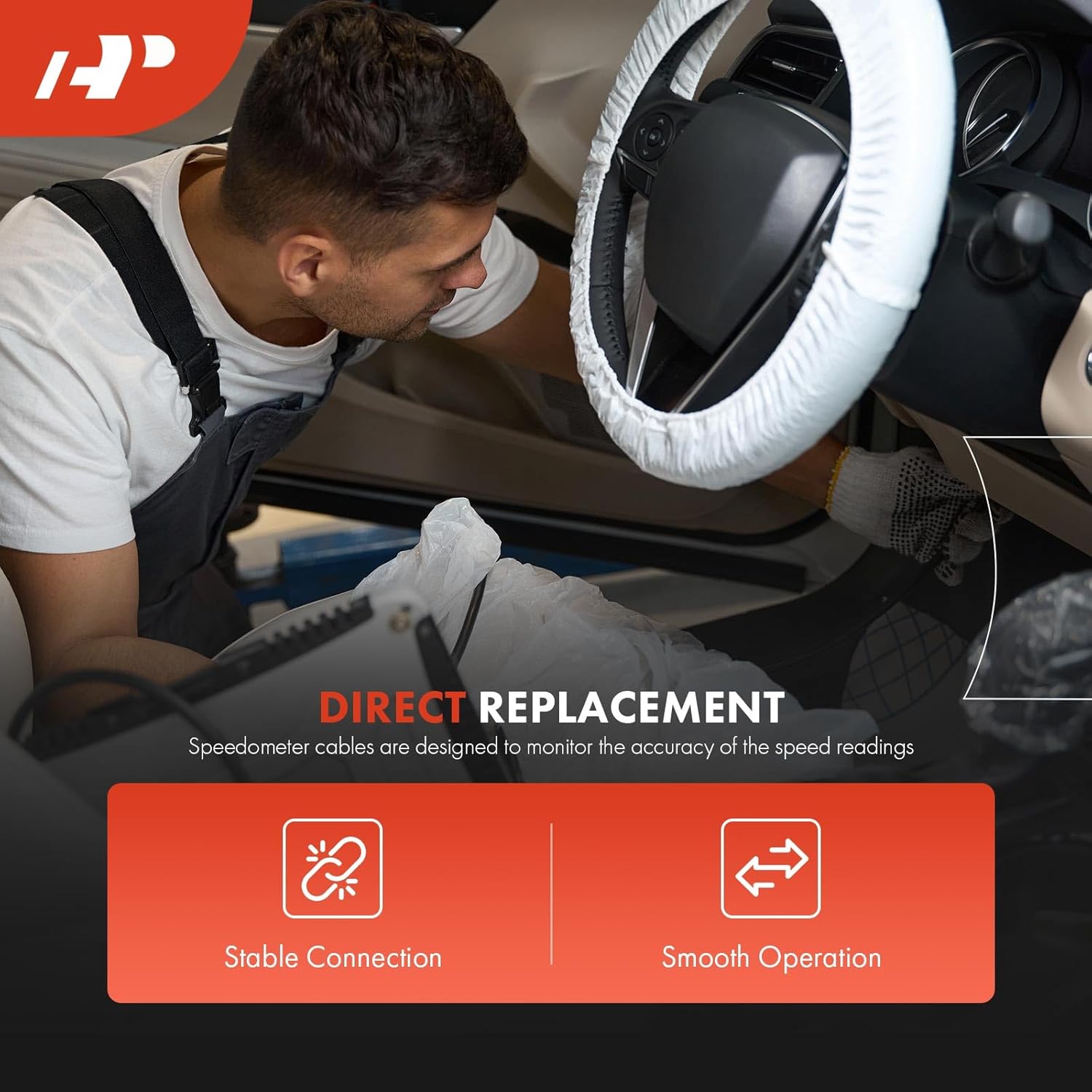 A-Premium 83 in Speedometer Cable Compatible with Ford F-100, F-150, F-250, F-350, Mustang, E-100 E-150 E-250 E-350 Econoline Club Wagon, Bronco & AMC AMX, Concord & Mercury Capri & Merkur XR4Ti