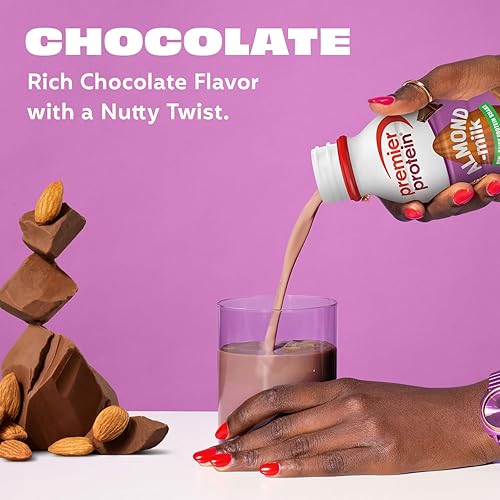 Miniatura 4 de Premier Protein Batido de proteína a base de plantas de almendra, 0.71 onzas de proteína, 0.18 onzas de azúcar, 11.5 onzas líquidas, chocolate, 12