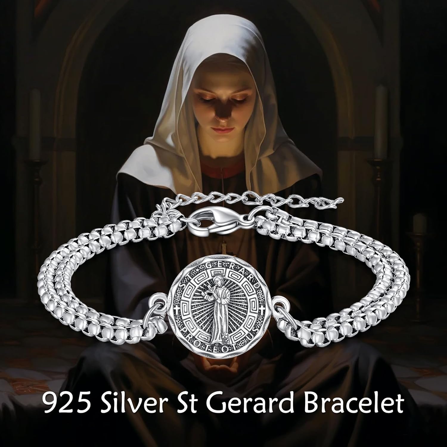 YFN Patron Saint Bracelet Sterling Silver Religious Protector Bracelet Jewelry Gift for Women Men - Image 6