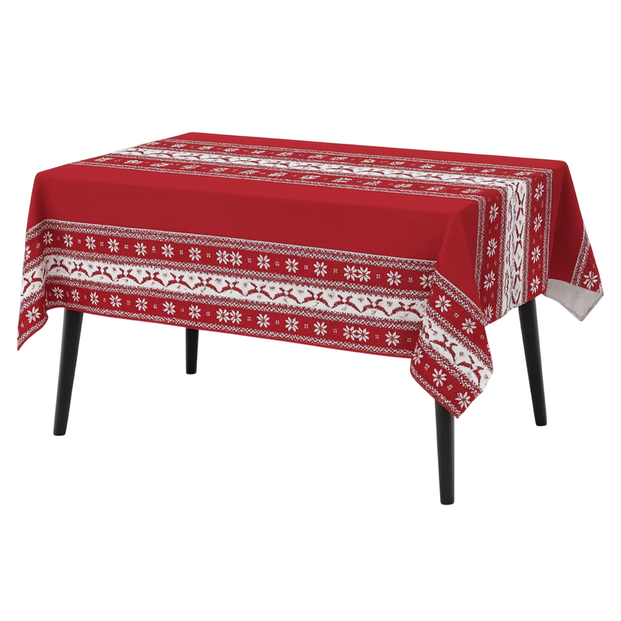 WedDecor 132cm x 229cm Waterproof Polyester Tablecloth, Rectangular Holiday Dining Cover, Decorative Seasonal Drape, New Year Party Essential, Reusable Winter Christmas Table Topper