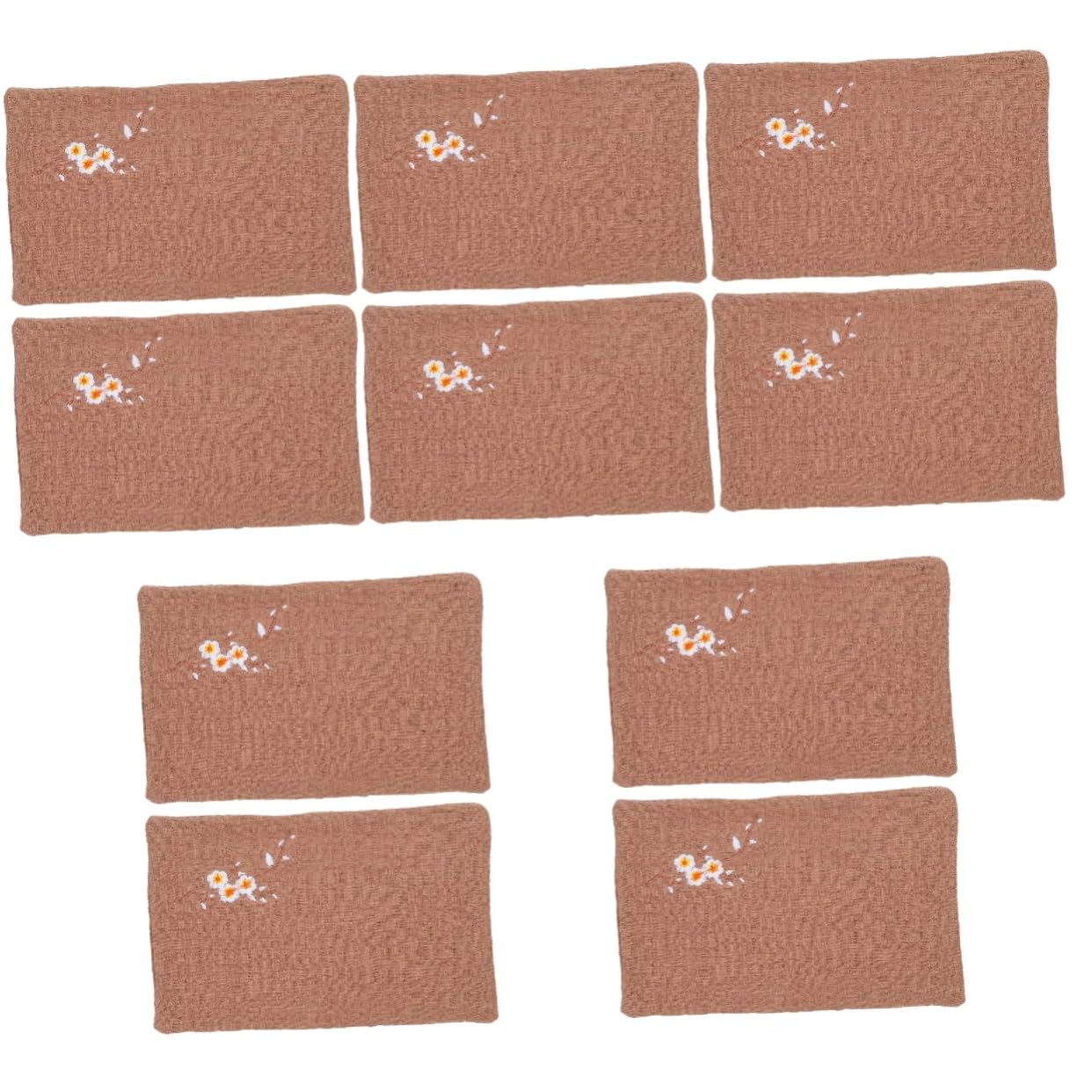 Paño de té bordado MAGICLULU en lino y algodón premium, juego de 5 unidades para mesa