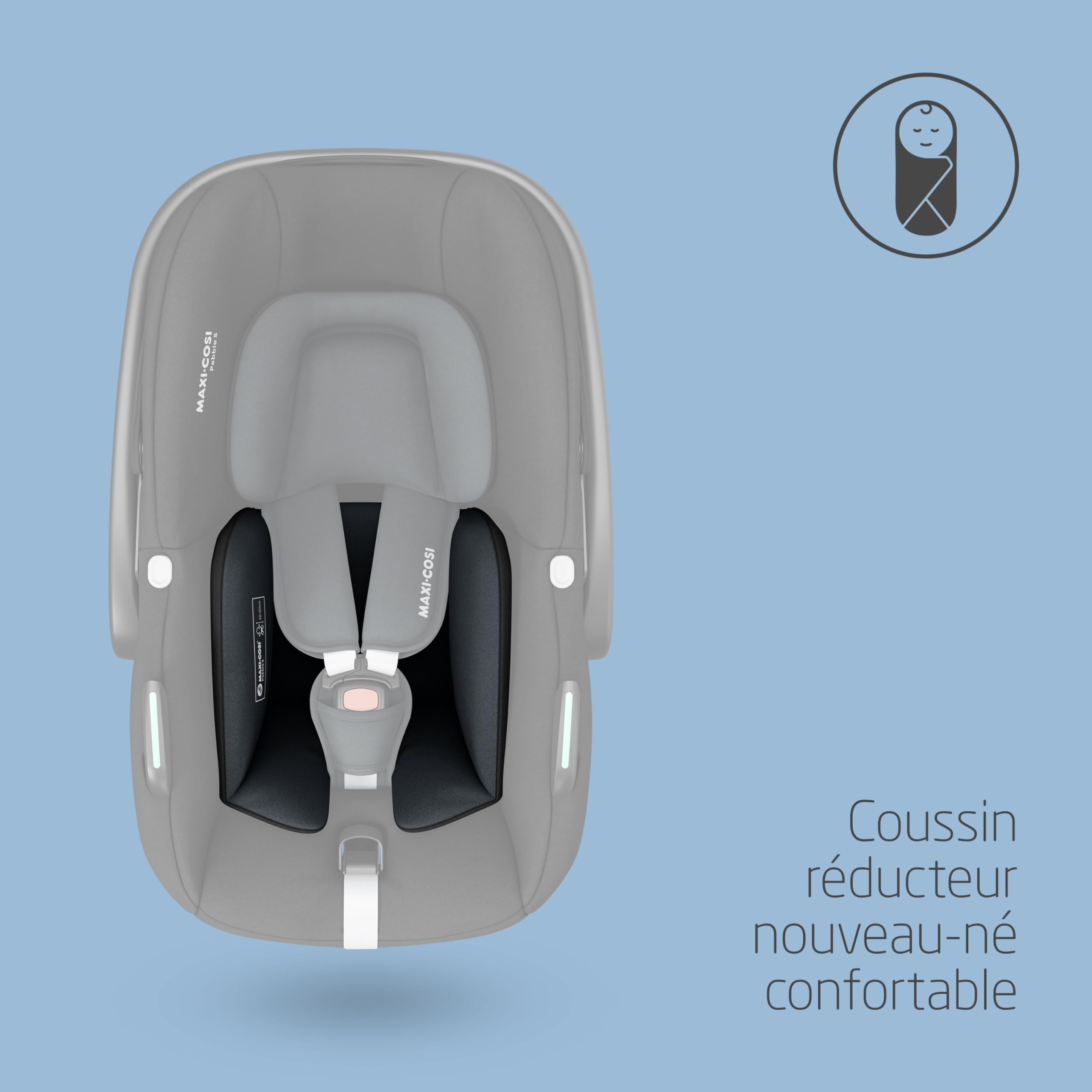 Maxi-Cosi FamilyFix S i-Size ensemble base siège-auto ISOFIX, siège-auto bébé Pebble S i-Size, siège-auto enfant Pearl S i-Size - Installation Click & Go, 0 à 4 ans, 0 à 18 kg, 40 à 105 cm, Tonal Grap
