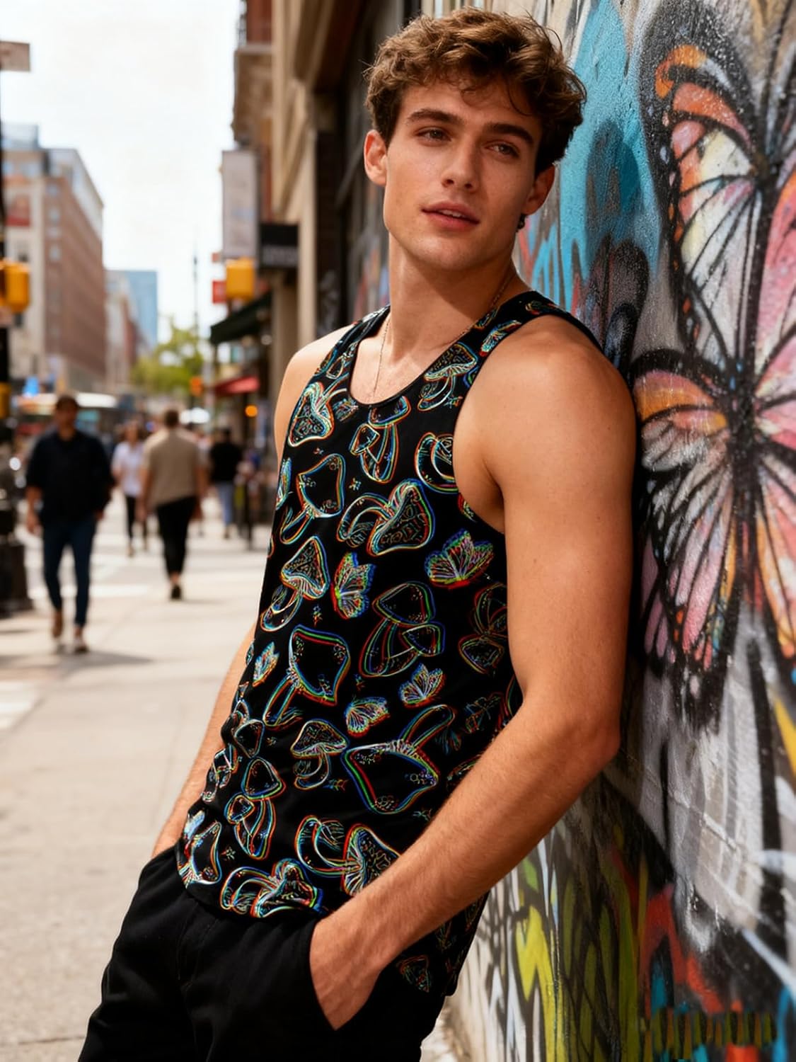 RAISEVERN Mens Tank Top Sleeveless Tee Shirt Gym Workout T-Shirt - Image 2