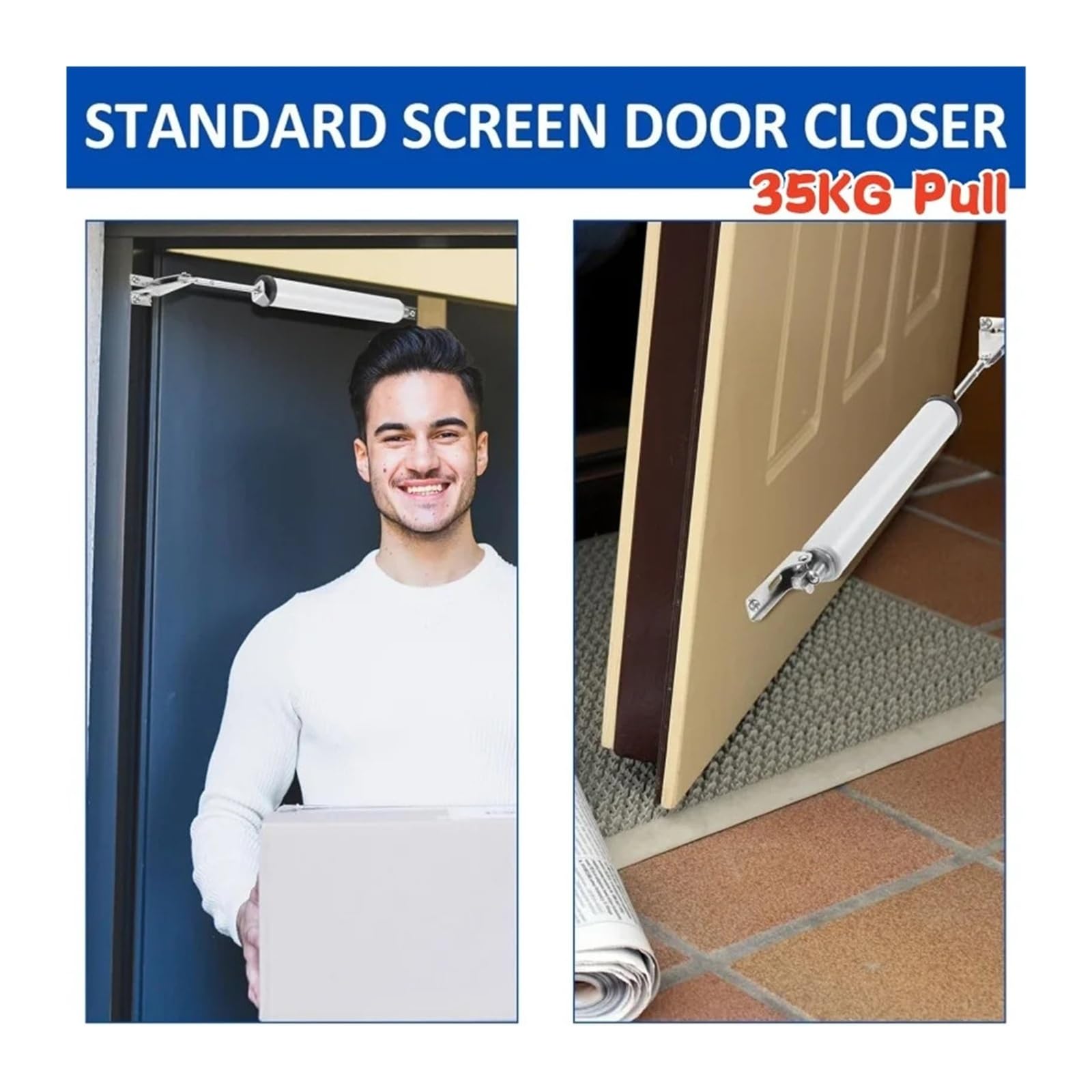 Confezione da 2 chiusure pneumatiche pesanti per porte pneumatiche, chiusura morbida, chiusura automatica, chiusura automatica con velocità e blocco di posizionamento, hardware di supporto per porte