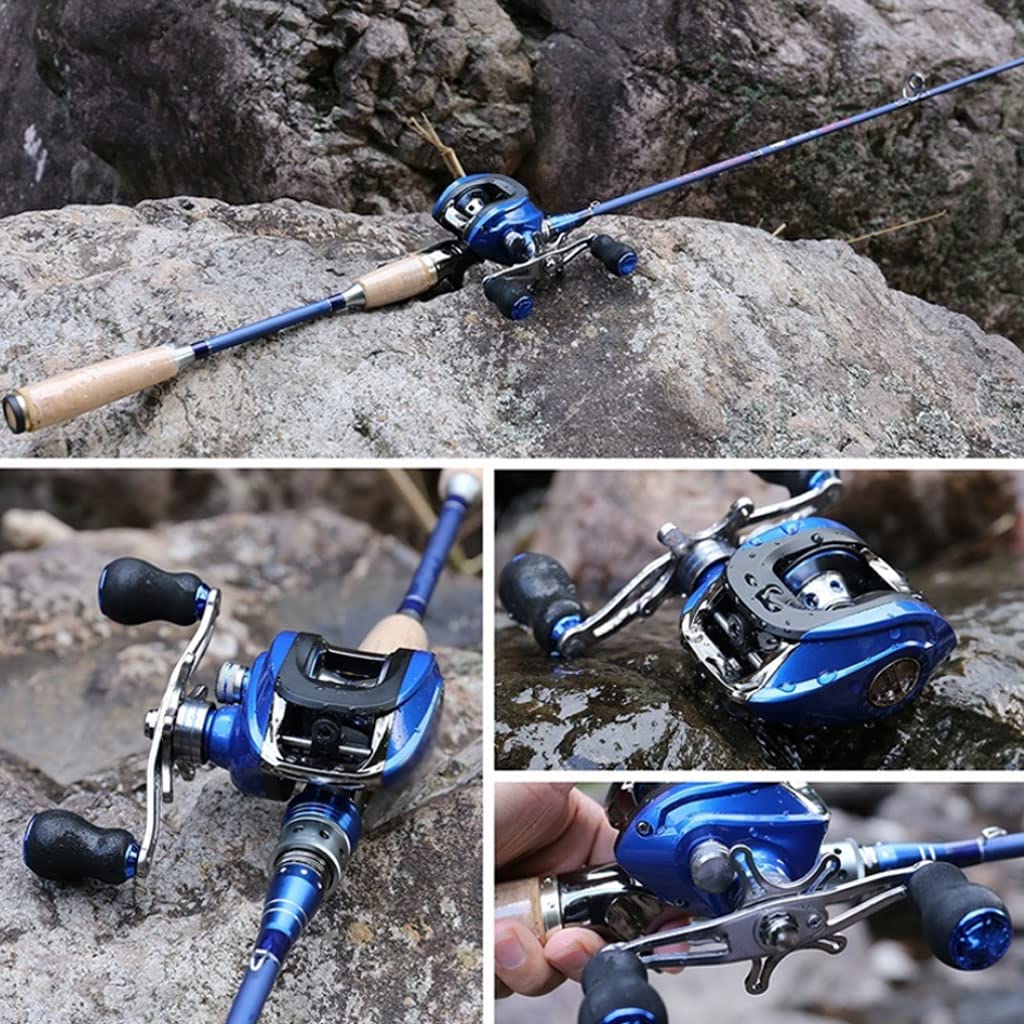 Amazon.co.jp: 釣り竿 釣り竿とリール 4 個釣り竿リール付き淡水海水