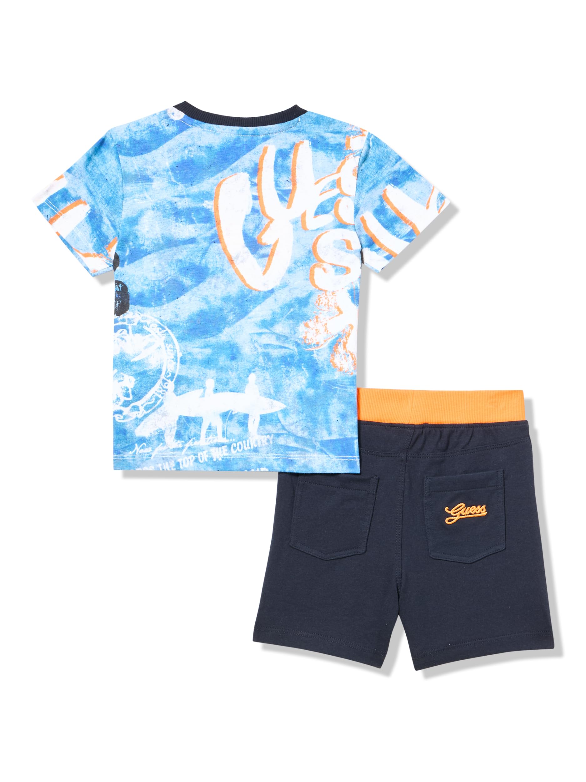 GUESS Eco Short Sleeve T-shirt and Short Set Set di vestiti da gioco per bambini