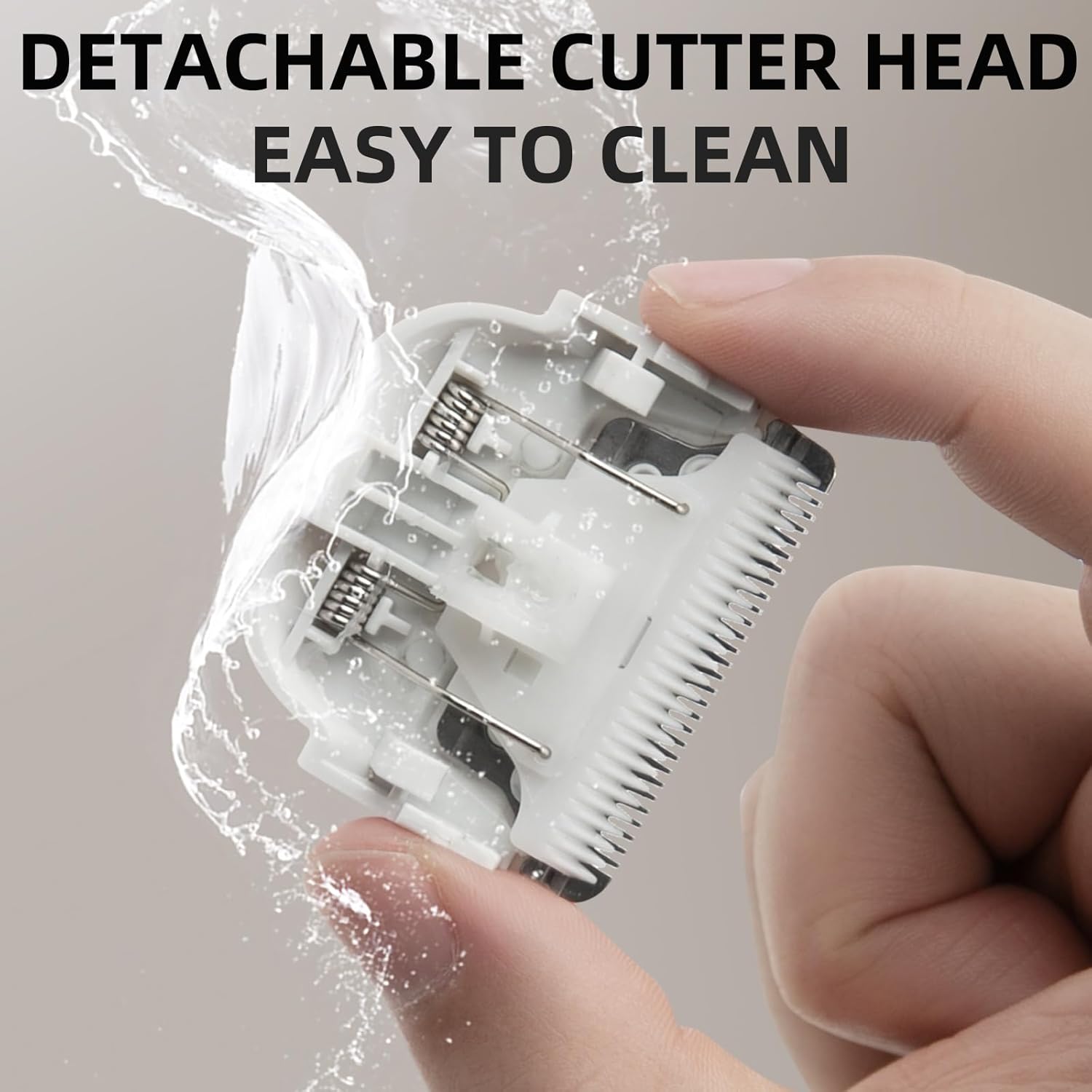 Three images showing the Enchen Boost 2 Hair Clipper being used for head hair, beard, and body hair, illustrating its multi-functional capabilities.