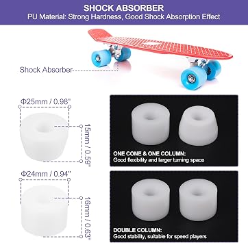 PATIKIL 8 Pack Roller Skate Wheels Outdoor, 58mmx32mm Quad Roller Skate Wheels with ABEC-9 Bearing, 82A PU Roller Wheels & 2 Toe Stoppers for Double Row Skate Skateboard Indoor