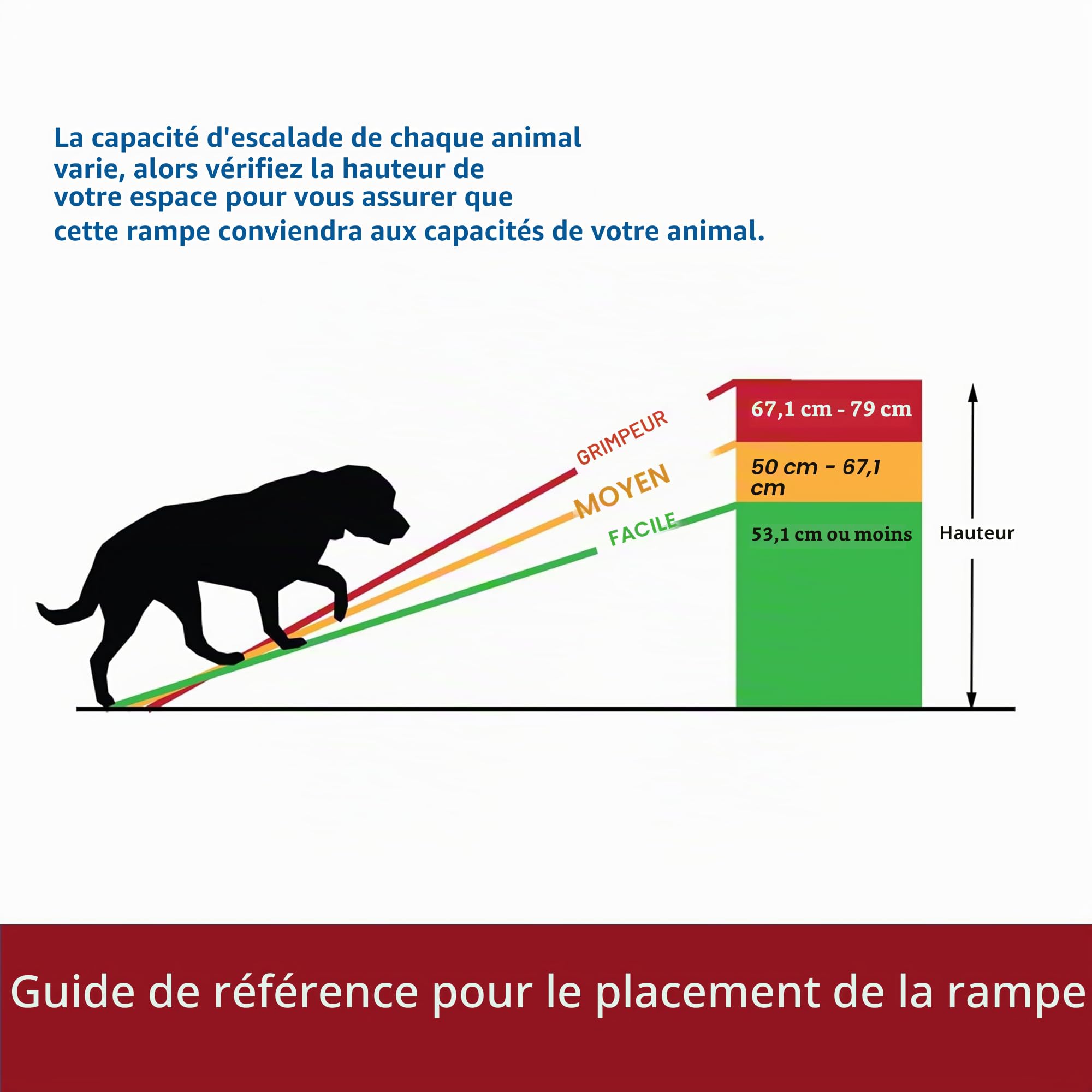 Trixie Rampe télescopique Robuste de 175,3 cm, en Aluminium léger, Rampe Portable pour Chien, Rampe de Voiture, Extra Longue