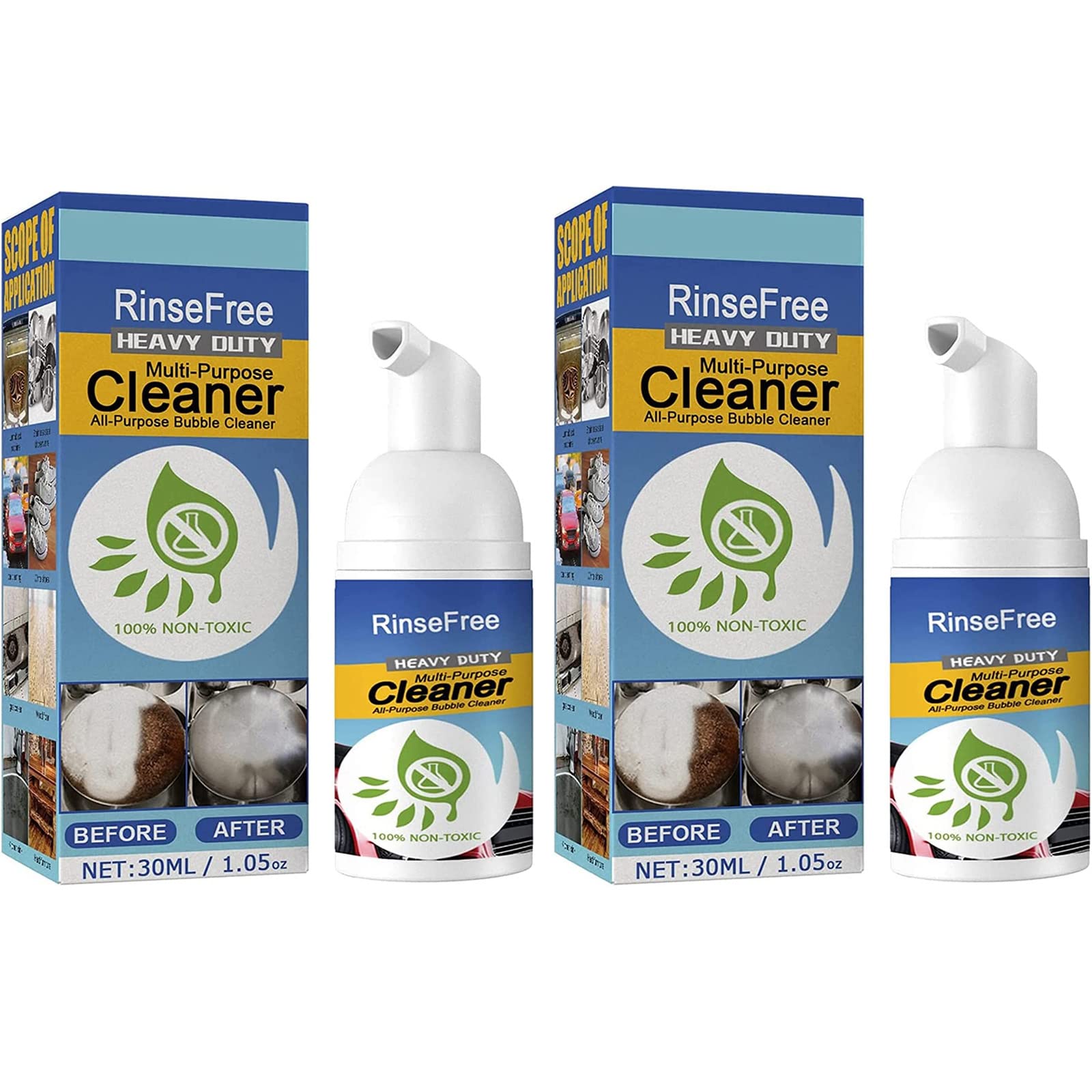 Anshka2022 New Powerful Stain Removing Foam Cleaner,Magic Degreaser Cleaner Spray,Kitchen Home Degreaser Dilute Dirt,All Purpose Bathroom Cleaner removes Dirt,Grease,Grime (30ml-2pcs)