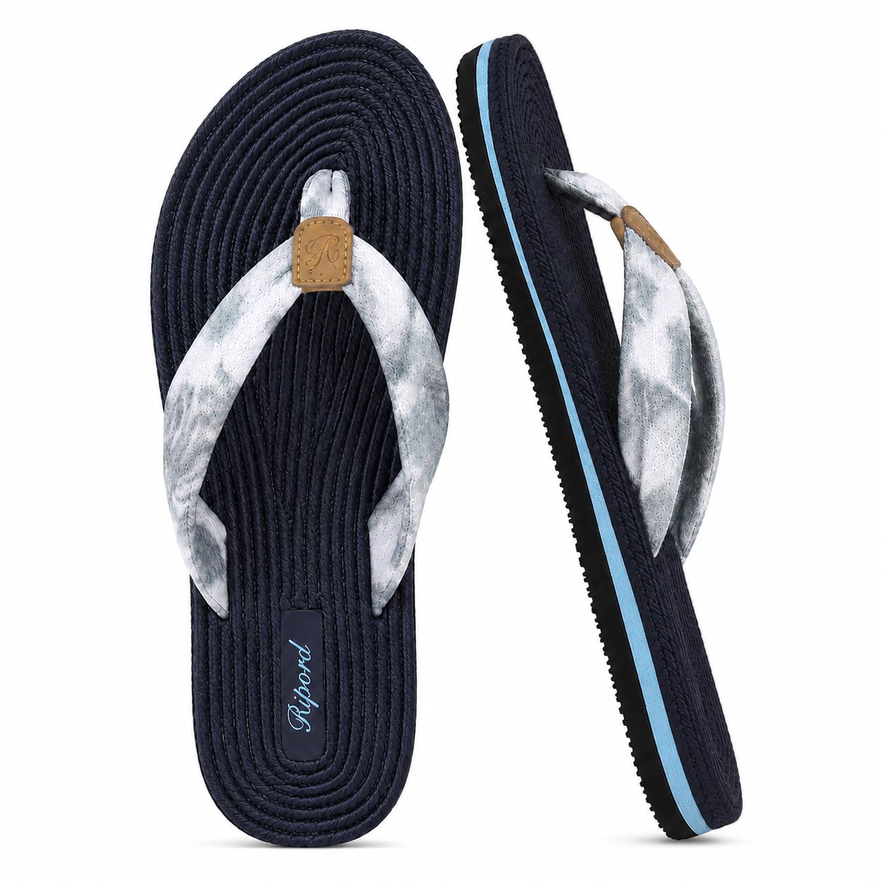 Ripord Damen Zehentrenner Flip Flops Verstellbare Weiche Gepolsterte Sandalen Rutschfest Sommer Strand
