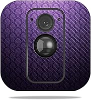 Vista 48 de MightySkins - Skin de fibra de carbono para cámara Blink XT para exteriores, chips dorados, acabado de fibra de carbono texturizado, protector