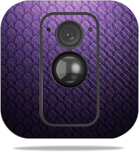 Miniatura 48 de MightySkins - Skin de fibra de carbono para cámara Blink XT para exteriores, chips dorados, acabado de fibra de carbono texturizado, protector