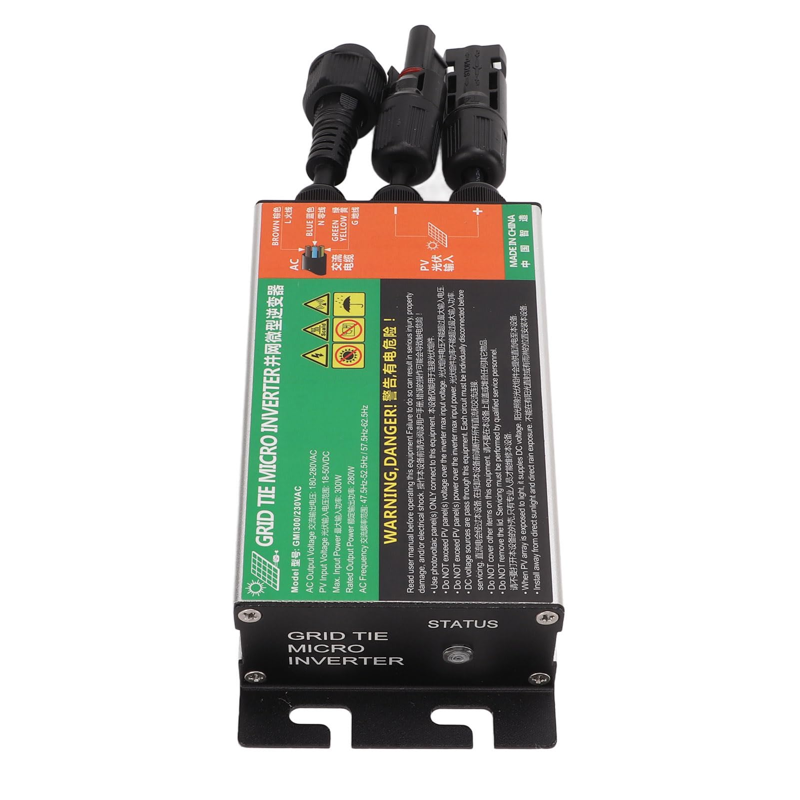 Solar Inverter 300W, Compact and Waterproof