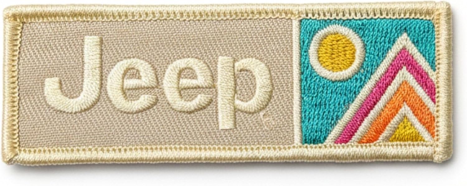 Jeep Peaks Embroidered Patch | 3.5" x 1.1" Stitch Hook and Loop Patches for Clothes, Backpacks, Hats, Jackets, and Jeans image 2