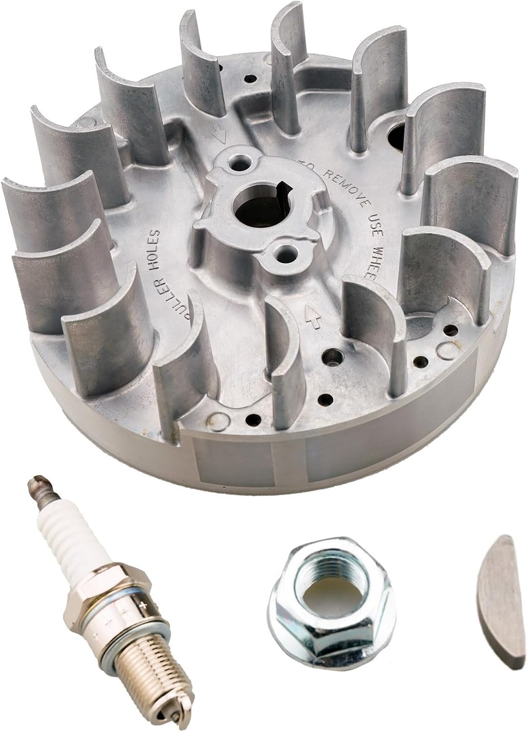 JJing Flywheel 590544 Compatible with Briggs & Stratton 08P502 093J02 09P602 09P702 Series Engine and MTD Poulan Walk Behind Mower with These Engine