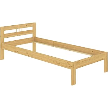 Erst-Holz Futon Bed Frame Pine Solid Wood Bed Natural 100 x 200 cm without Rust