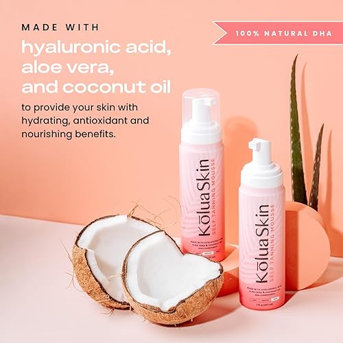 Miniatura 4 de KoluaSkin by KoluaWax - Mousse autobronceador, oscuro, de aspecto natural, sin sol, bronceado falso, se seca rápido sin rayas, hidrata la piel,