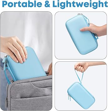 Hard Carrying Case for TI-84 Plus CE/TI-84 Plus/TI-83 Plus CE/TI-83 Plus/TI-89 Titanium/Casio fx-9750GIII/TI-Nspire CX II CAS Graphing Calculator, Extra Mesh Pocket for USB Cables/Pencil/Ruler/Manual