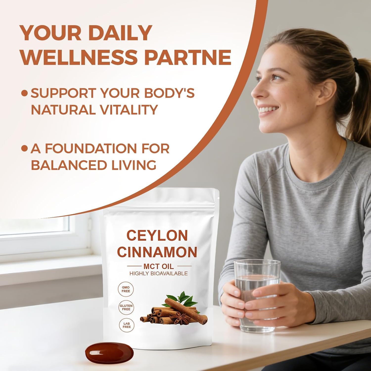 Cannelle de Ceylan, authentique, contient de l'huile MCT, antioxydante, maintient l'équilibre corporel, sans OGM, sans gluten