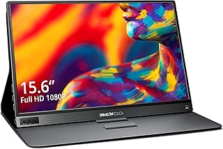 Dragon Touch モバイルモニター 15.6インチ ポータブルモニター 1920x1080FHD IPSパネル モバイルディスプレイ 薄い 軽量 USB Type-C/mini HDMI/mini DP PC用モニター PS4/XBOX...