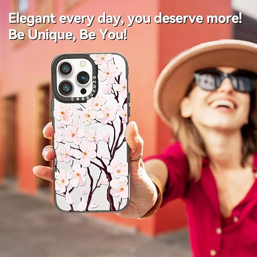 Miniatura 6 de casevivid Funda compatible con iPhone 14 Pro, bonita estética, duradera y a la moda, divertida funda para teléfono, diseño de flor de cerezo
