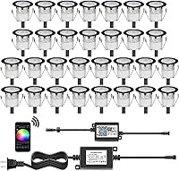 Vista 38 de Kit de luces LED de bajo voltaje para cubierta de acero inoxidable, impermeable, empotradas, para terrazas de madera, escaleras, jardín, patio