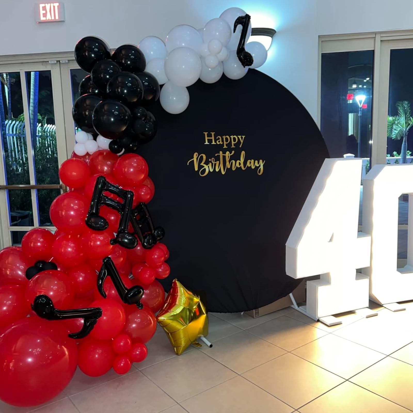 Rote und schwarze Luftballons, 60 Stück 30,5 cm schwarz rot Ballon-Set mit metallischem Chrom Gold Rot Schwarz Konfetti Ballon Latex Helium Party Ballons für Abschlussfeier Geburtstag Hochzeit