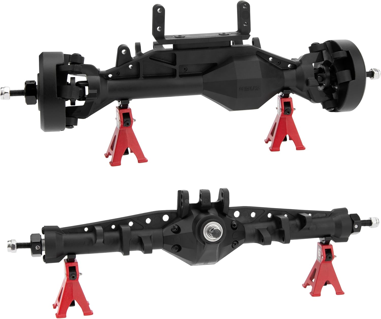 MEUS RACING 1/10 Nylon ISO Stright Axles with Front Axle Counterweight for Axial Capra II SCX10 II and Other DIY 1/10 RC Crawler (AR44/AR45 Wheel Distance 194MM)