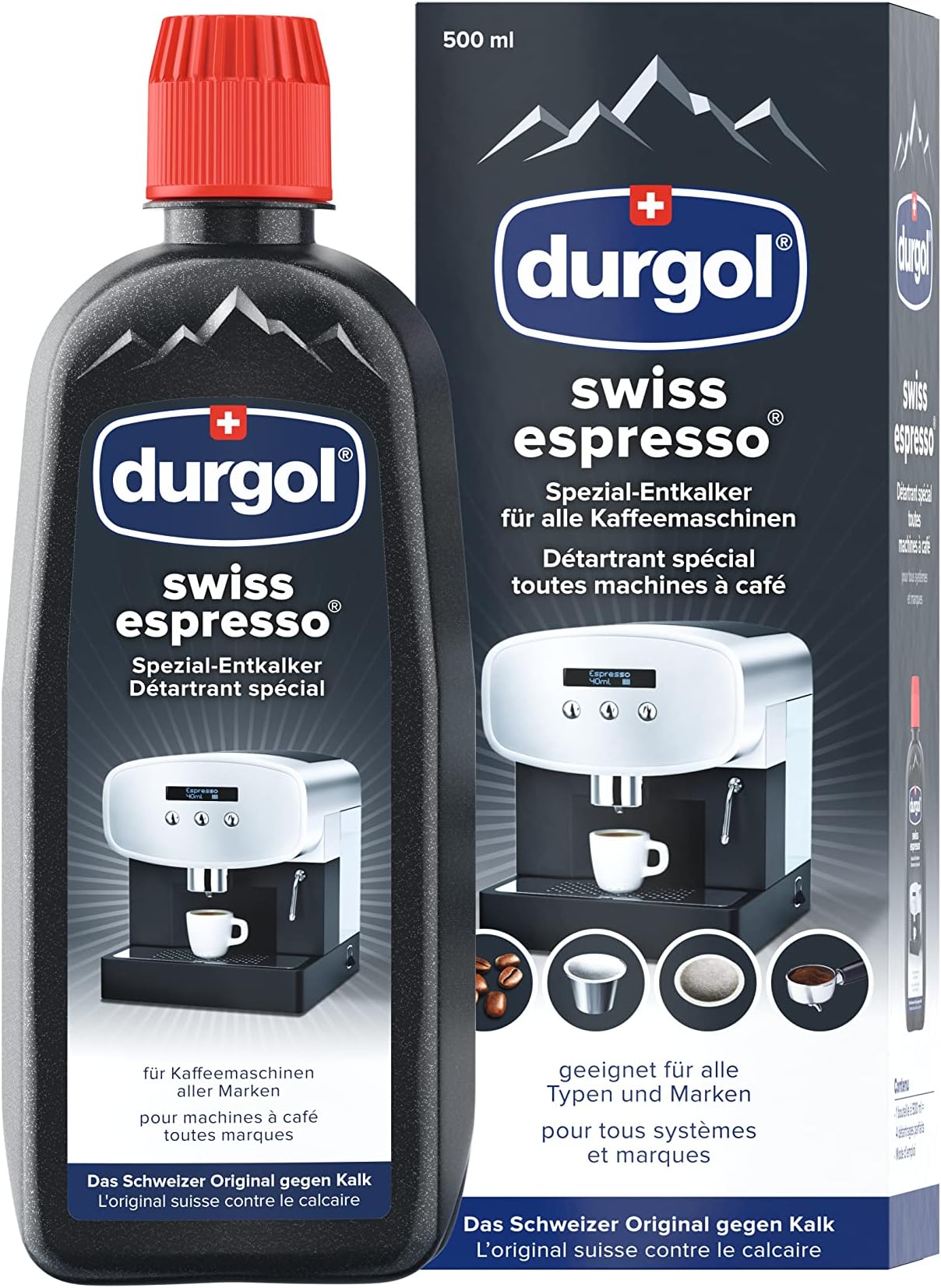 Descaler for Coffee Machines, Swiss Espresso Special Descaler Liquid Compatible with All Coffee Makers, 500ml