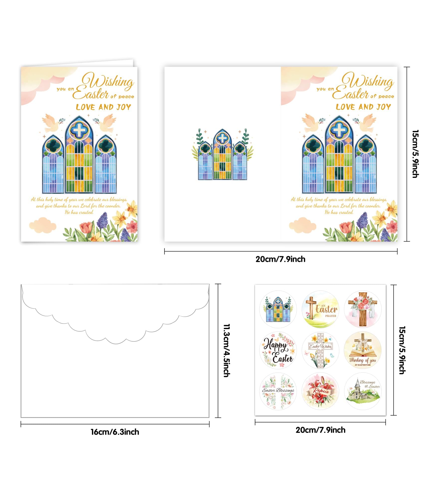 ZKFSIE 9 Pcs Easter Cards Multipack - Image 2